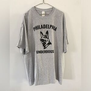 Philadelphia Eagles T-shirt Under Dogs Graphic T-shirt Gray Black Size XL 2XL